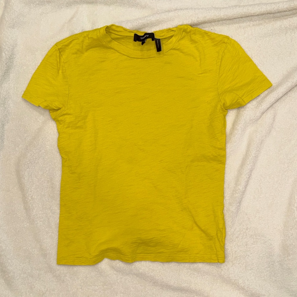 Theory Vibrant Yellow Short Sleeve Tee
